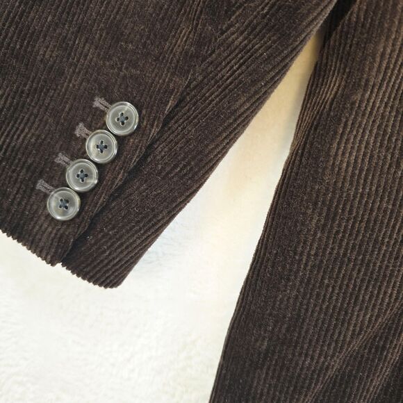 Banana Republic Wide Wale Costa Coffee Brown Corduroy Oversized Blazer Size 14 - Picture 7 of 16
